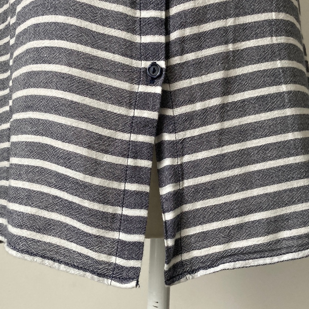 LOFT Ann Tylor Striped Sleeves Button Down - Picture 5 of 8